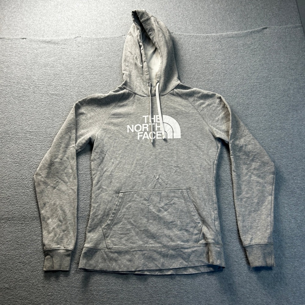 The North Face Womens Medium Gray Pullover‎ Hoodie Sweatshirt Athleisure Fleece